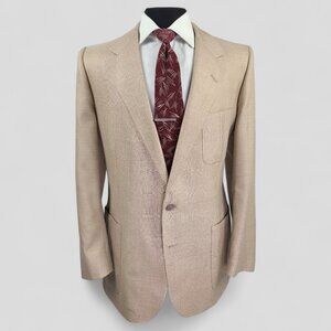 Lanvin 44L Beige Solid 2-Button Sport Coat Blazer Jacket